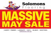 MASSIVE - Solomons · carpet • timber • laminate • vinyl • blinds • shutters solomons.com.au massive may sale. fromfrom rumpus family / fully installed based on 20m2 $ 695