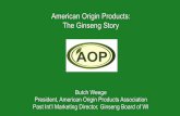 American Origin Products: The Ginseng Story · History of U.S. Ginseng Exports by Volume (MT) China Hong Kong US Ginseng Exports to China & Hong Kong, 1995 - 2015 . What Can GI’s