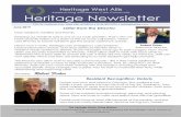 Heritage West Allis Heritage Newsletter...traditional dishes, from German fare like brats and stollen to Danish kringle and Polish pierogis. This month, we hope you get to experience