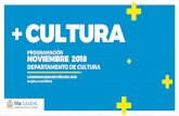 PROGRAMACIÓN NOVIEMBRE 2018 · 2018-11-08 · Tamara López-Seidl / Soprano Susana Espinoza / Piano SÁBADO 24 / 19.30 hrs. Hall Central del Museo Palacio Rioja, Quillota 214. +CONCIERTO