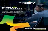 Global Watchlist Services - VIX Verify · greenID Global Watchlist Services help organisations prudently manage the risks of financial crime and comply with complex international
