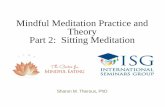 Mindful Meditation Practice and Theory Part 2: Sitting ... · Summary 1. The cultivation of formal meditation practices, such as mindful sitting meditation, increases connectivity