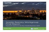 Seattle Reentry Workgroup Final Report · Abstract: This report fulfills the requirements under Resolution 31637 requesting the Mayor to convene a workgroup to develop policies and