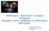 Anticorpos: Estrutura e Função Antígenos Reações entre ... · suas interações com Antigenos? Antígenos particulados - Aglutinação The Ouchterlony reaction: • Detect, identify,
