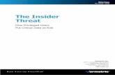 The Insider Threat - Thales eSecuritygo.thalesesecurity.com/rs/vormetric/images/wp_vormetric... · 2020-04-21 · The Insider Threat ® TM Page | 5 Despite the many attempts to mitigate