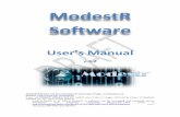 User’s Manual Quick Start... · 2015-10-15 · If you use ModestR software and you publish any results or images obtained by means of ModestR software you can cite it in your work