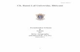 Ch. Bansi Lal University, Bhiwani · 1. Ritter D F Kochel, R C and Miller J R (1995) Process Geomorphology. Dubuque, Win C. Brown Publishers (3rdEdn) 2. Sharma, V K (2010) Introduction