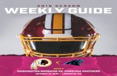 WASHINGTON REDSKINS VS. CAROLINA PANTHERS...Autographed pink-accented practice jerseys worn by players on Think Pink Day at 2018 Training Camp will be featured in a special Redskins
