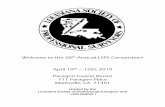 Annual LSPS Convention! · 2019-02-21 · Louisiana Society of Professional Surveyors and LSPS District 1. EXHIBITOR INFORMATION WELCOME TO THE 58th ANNUAL LSPS CONVENTION APRIL 10-12,