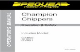 Champion Chippers - Pequea Machine...Champion is a division of Pequea Machine Inc. All Champion brand products are manufactured by Pequea and therefore fall under all of Pequea’s