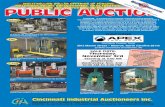 Cincinnati Industrial Auctioneers Inc.s3.serverdata.com/ · Material Cabinets, (8) Various Lista and Vidmar Tooling Cabinets, Electro-Matic Model A1-6-2 Demagnetizer, 1” Belt Sander,