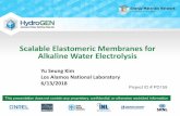 Scalable Elastomeric Membranes for Alkaline Water Electrolysis · 2018-07-13 · Scalable Elastomeric Membranes for Alkaline Water Electrolysis. Yu Seung Kim. Los Alamos National