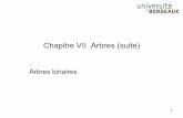 Chapitre VII. Arbres (suite) - Université de Bordeauxbenois-p/AlgoFondBasesProgMI... · 2019-09-09 · Arbres binaires de recherche • Objectif : ordonner par clés les informations