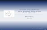 Geometric Camera Calibration - Max Planck Societytheobalt/courses/Reuter...Geometric Camera Calibration based on \A Flexible New Technique for Camera Calibration" by Zhengyou Zhang