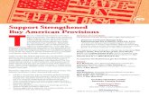 Support Strengthened Buy American Provisions American.pdf Support Strengthened Buy American Provisions he U.S. metalcasting industry is the back-bone of American manufacturing, producing