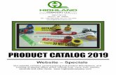 PRODUCT CATALOG 2019 - Highland Company LLCMarion, MI 49665 TEL 1.866.996.4965 OR 231.743.2466 Thank you for your continued support, comments, and ideas. The success of Highland Company
