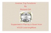 Inverse Trig Functions By Richard Gill...You should be able to do inverse trig calculations without a calculator when special angles from the special triangles are involved. You should