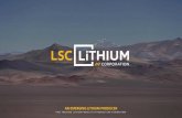 AN EMERGING LITHIUM PRODUCER...COMPANY HIGHLIGHTS AN EMERGING LITHIUM PRODUCER FAST TRACKING ITS EXTENSIVE SALAR HOLDINGS TO PRODUCTION One of the largest holdings of lithium prospective