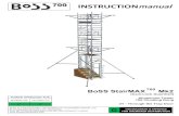 S140017-C - BoSS StairMAX 700 Mk2 [Cam-Lock] - …...INSTRUCTIONmanual BoSS StairMAX Mk2 (Cam-Lock Guardrail) Aluminium Tower 700 Climbing Rung 3T - Through the Trap Door 700 BS1139-6:2014