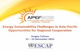 Energy Sustainability Challenges in Asia-Pacific ... · Energy Sustainability Challenges in Asia-Pacific Opportunities for Regional Cooperation ... Access to Electricity and Human