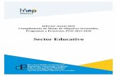 Sector Educativo - mep.go.cr · Informe Anual 2016 Cumplimiento de Metas de Objetivos Sectoriales, Programas y Proyectos, PND 2015-2018 ... 3.2. Meta sectorial II: Incrementar la