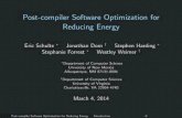 Post-compiler Software Optimization for Reducing Energyweb.eecs.umich.edu/~weimerw/p/asplos-14-schulte.pdf · 2017-08-21 · Post-compiler Software Optimization for Reducing Energy