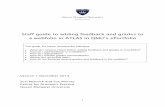 Staff guide to adding feedback and grades to a webfolio in ... · PDF file 2.3 Adding feedback to individual pages within a webfolio Navigate to the particular page you wish to add