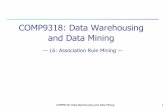 COMP9318: Data Warehousing and Data Miningcs9318/20t1/lect/6asso.pdf · 2020-04-11 · COMP9318: Data Warehousing and Data Mining 5 Basic Concepts: Frequent Patterns and Association
