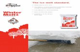 The ice melt standard. · Winter Melt® ice melter may be used to remove snow and ice from concrete sidewalks, parking lots and asphalt surfaces. However, all ice-melting agents work