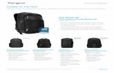 LEADER OF THE PACK - Targus · 2019-11-26 · LEADER OF THE PACK Intelligent storage, innovative protection, intuitive organization, and maximum comfort combine in this array of backpacks.