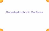 Superhydrophobic Surfaces - lawrencehallofscience.org...Nature-Inspired Superhydrophobic Surfaces SEM images of lotus leaf surface Double roughening of a hydrophobic surface, on the