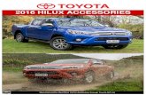2016 HILUX ACCESSORIES - Toyota DFS · 2017-03-05 · 2016 HILUX ACCESSORIES Manufactured by Best Bars Ltd for distribution through Toyota NZ Ltd. FLEET ACCESSORIES Manufactured by