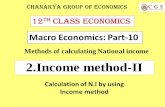 Methods of calculating National income 2.Income method-II...nation’s output. However, while estimating the value of national product by the expenditure method we must only record