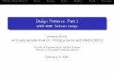 Design Patterns: Part 1 · Design Patterns, Elements of Reusable Object-Oriented Software, by Erich Gamma, Richard Helm, Ralph Johnson, John Vlissides, Addison-Wesley Professional,