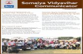 Somaiya Vidyavihar Communicator · 2018-11-20 · cikitsā’ and it was selected as the best paper at the International conference on ‘Ayurveda, Yoga, Naturopathy, Panchakarma
