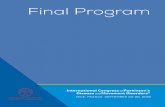 Final Program - 2020 Virtual Congress · 2019-09-18 · International Congress of Parkinson’s Disease and Movement Disorders® NICE, )5$1&(Ã SEPTEMBER 22-26, 2019 Final Program