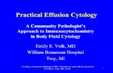 Practical Effusion Cytology · Practical Effusion Cytology A Community Pathologist’s Approach to Immunocytochemistry in Body Fluid Cytology Emily E. Volk, MD ... • Form differential