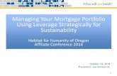 Managing Your Mortgage Portfolio Using Leverage ...habitatoregon.org/wp-content/uploads/Mortgage-Leveraging...October 24, 2014 Presenters: Joe Honeycutt, 1 Managing Your Mortgage Portfolio