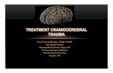 TREATMENT CRANIOCEREBRAL TRAUMA...TRAUMA • Leading cause death to age 44 years of age • Ages 5-34 years more deaths than all other diseases combined • MVA 31%, Suicide 21%, Homicide