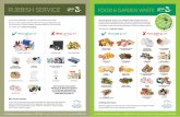 RUBBISH SERVICE FOOD & GARDEN WASTE · Now that food waste goes in the green bin, there should be less rubbish. ... COFFEE PODS & TEABAGS PET DROPPINGS & LITTER NAPPIES & WIPES GARDEN