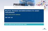Market Access considerations in asset valuationsmedia.firabcn.es/content/S109015/Presentaciones/martin... · 2015-11-04 · recommending drugs • Only 55% of cancer drugs were recommended