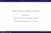 Discontinuous Galerkin methodsminjeaud/Donnees/... · Introduction Diﬀusion Diﬀusion-advection-reaction Motivations Discontinuous Galerkin (dG) methods can be viewed as ﬁnite