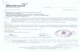 DalmiaCement(Bharat)Limited - Dalmia Bharat Group Pioneer ...€¦ · M/s DALMIA CEMENT (BHARAT) LIMITED Village: Thangskai, Lumshnong Meghalaya STACK EMISSION TEST RESULTS 01 Stack
