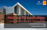 PHIUS and PHI Certifications PHIUS... · 2018-12-12 · CASCADIA WINDOWS AND DOORS • NFRC • PHIUS • PHI (Universal Series™, 3/2018) • Extensive air, water and structural