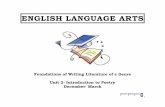 Foundations of Writing Literature of a Genre Unit 2- Introduction …paterson.k12.nj.us/11_curriculum/language arts/Curriculum... · 2017-02-22 · writing community. The true art
