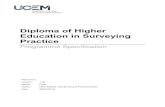 Diploma of Higher Education in Surveying Practice€¦ · Diploma of Higher Education in Surveying Practice UCEM 28/04/2016 v7.00 Page 6 of 19 Programme Aims Programme aims The UCEM
