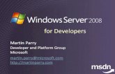 Windows Server 2008 for Devsdownload.microsoft.com/documents/uk/msdn/events/MP_Win... · 2018-12-05 · IIS7 Diagnostics –Failed Requests IIS7 allows you to log trace information