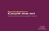 Participation: Count me in! · TAKING PARTicipation seriouslykit Count me in!was developed as part of the Commission for Children and Young People’s TAKING PARTicipation seriouslykit.