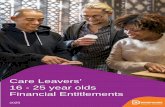 Care leavers' 16 to 25 year olds financial entitlements...4.1 Living Allowances 16 and 17 year olds in semi-independent or inde pendent living settings An income maintenance allowance