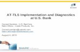 AT-TLS Implementation and Diagnostics at U.S. Bank · • TLS V1.0 is the current version of the secure sockets layer protocol. ... test branches using the Zephyr TN3270 Emulator